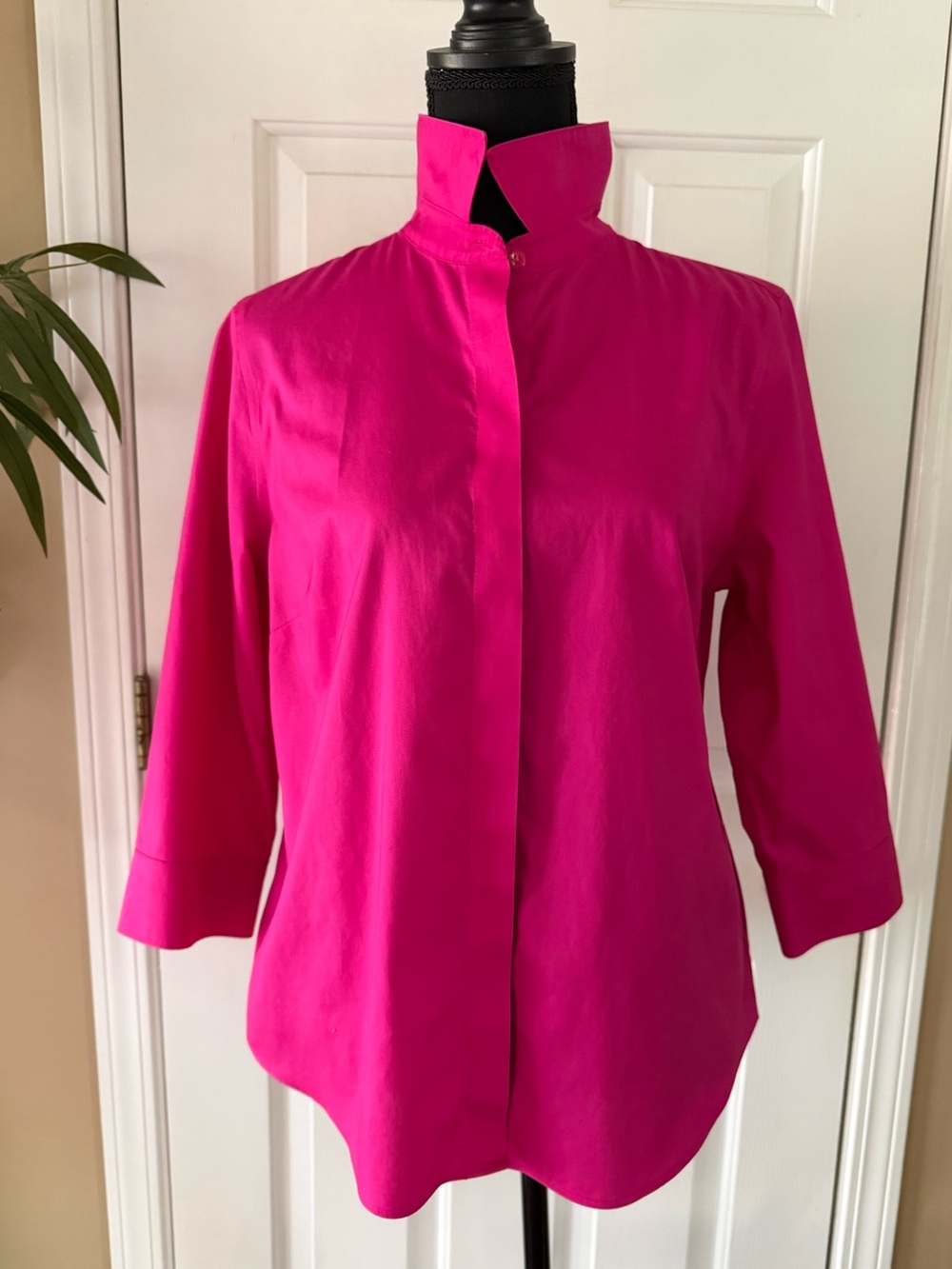 Chico's Hot Pink Button Front Blouse